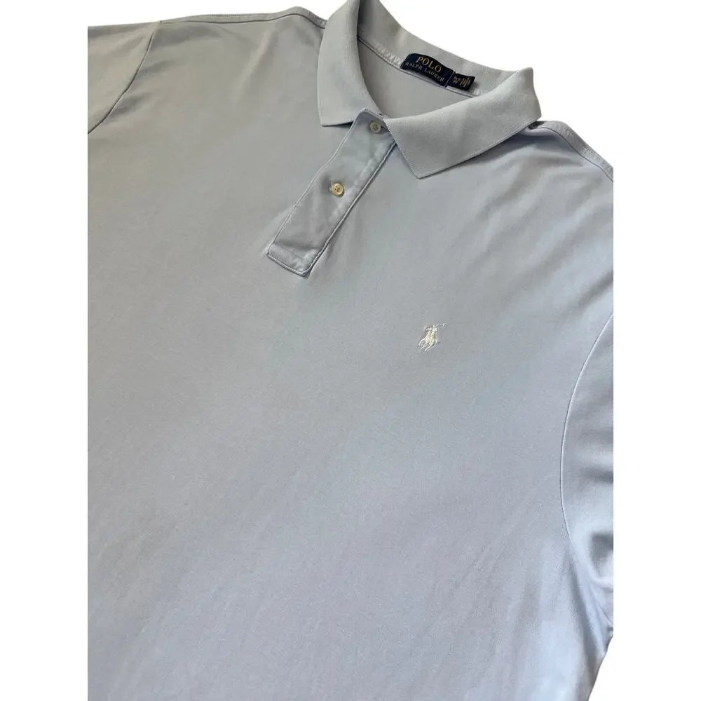 Polo Ralph Lauren Big & Tall Light Blue Embroidered Pony Polo Size 3XB